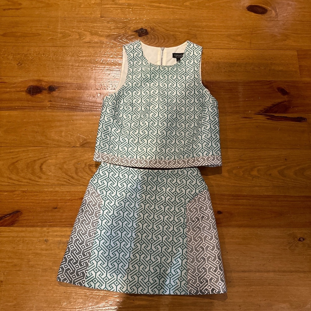 Topshop matching top and skirt